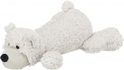 Trixie Be Eco Medveď ELROY, plyšová hračka so zvukom pre psov, 42 cm biely