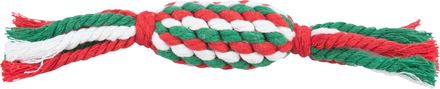 Trixie Vianočné bavlnené lano CANDY v tvare cukríku 24 cm 