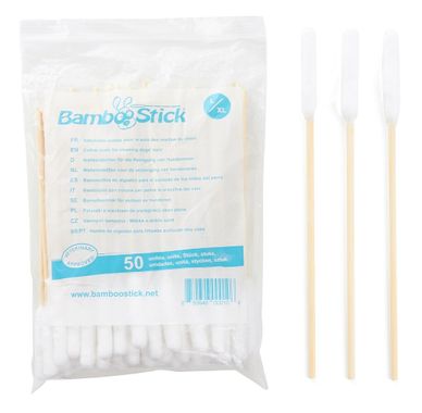 Vatové tyčinky Bamboo Stick na čistenie uší S/M, 50 ks