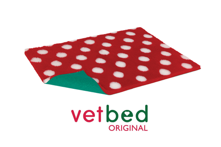 Vetbed® Original červený s bielymi bodkami 100 x 150 cm