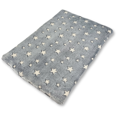 Wellness Flísová deka s hviezdičkami šedý 70 x 50 cm